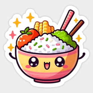 Kawaii Rice Bowl Cutie Sticker